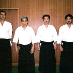 NISHIO Sensei, Takemori,  Watanabe Shokoo & Paul  at Walabi Dojo 2000